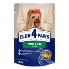 Вологий корм для собак Club 4 Paws з качкою у желе 100 г