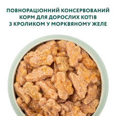 Вологий корм для котів OptiMeal Adult із кроликом у морквяному желе 85 г