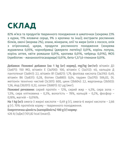 Вологий корм для котів OptiMeal Adult із кроликом у морквяному желе 85 г