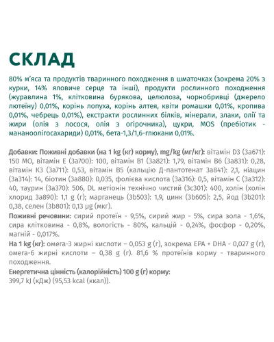 Влажный корм для собак OptiMeal Adult с говядиной и клюквой в желе 100 г