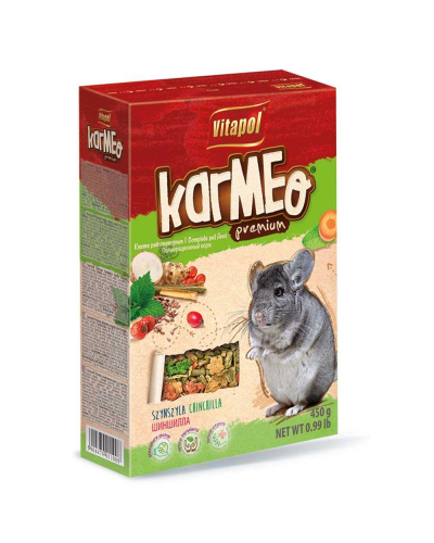 ВИТАПУЛ корм KARMEO премиум д/шиншилл 450г, 1600К