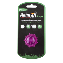 AnimAll Fun мяч шипованный с пищалкой 45 мм фиолетовый