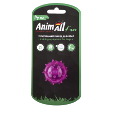 AnimAll Fun м'яч шипований з пищалкою 45 мм фіолетовий