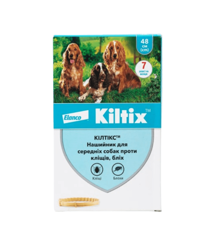 Нашийник від бліх та кліщів для собак Kiltix (Кілтікс) Bayer, середній  (48см)