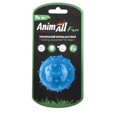 AnimAll Fun м'яч шипований з пищалкою 65 мм синій