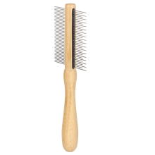 Flamingo 523068 Расческа BAMBOO двухсторонняя для собак, зубов 30/19шт|21х7см