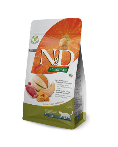 Сухий корм для котів Farmina N&D Grain Free PUMPKIN DUCK & CANTALUPE ADULT з качкою та гарбузом 1,5 kg 35400