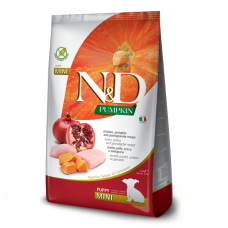 Сухий корм для цуценят малих порід Farmina N&D Grain Free PUMPKIN CHICKEN & POMEGRANATE PUPPY MINI 2,5 kg 38722