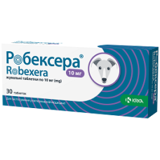 KRKA Робексера (Robexera) нестероїдні протизапальні жувальні таблетки для собак зі смаком м'яса10мг, 30 табл1/10/72