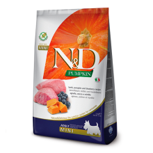 Сухий корм для собак малих порід  Farmina N&D Grain Free PUMPKIN LAMB & BLUEBERRY ADULT MINI 2,5 kg 33277
