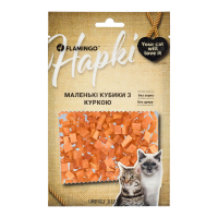 Flamingo Маленькие кубики с курицей для кошек 50 GR