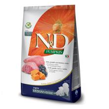 Сухой корм для щенков cредних и крупных пород Farmina N&D Grain PUMPKIN LAMB & BLUEBERRY PUPPY MEDIUM & MAXI 2,5 kg 33246