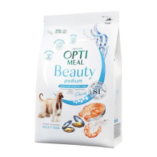 Сухой корм для собак всех пород Optimeal Beauty Podium Shiny Coat & Dental Care 1,5 кг (морепродукты)