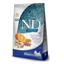 Сухой корм для собак  мелких пород Farmina N&D Low Grain Ocean ADULT MINI с треской и апельсином 2,5 kg 36599