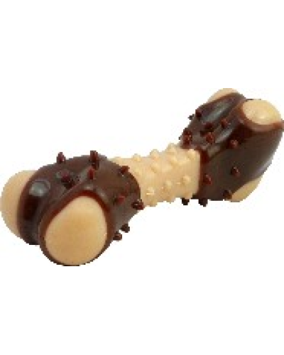 AGrizZzly 9840 Игрушка кость с ароматом мяса М, beige/brown