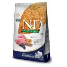 Сухой корм для собак cредних и крупных пород Farmina N&D Low Grain LAMB & BLUEBERRY ADULT MEDIUM & MAXI 2,5kg 36278