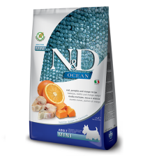 Сухой корм для собак Farmina N&D Grain Free OCEAN COD, PUMPKIN & ORANGE ADULT MINI с треской и апельсином 2,5 kg 36520