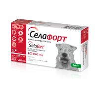 Selafort (Селафорт) краплі на холку від бліх, кліщів та гельмінтів для собак від 10,1 до 20 кг