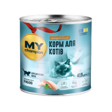 Мій чемпіон. Вологий корм для котів шматочки з Рибою 415г