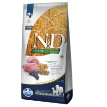 Сухой корм для собак cредних и крупных пород Farmina N&D Low Grain LAMB & BLUEBERRY ADULT MEDIUM & MAXI 12kg 62858