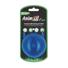 AnimAll Fun м'яч чортик з пищалкою 75 мм синій