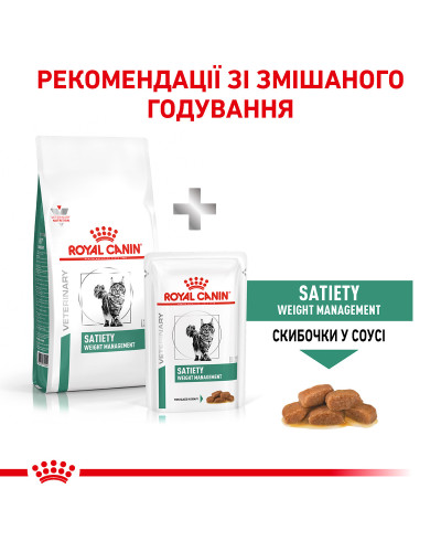 Корм для дорослих котів ROYAL CANIN SATIETY WEIGHT MANAGEMENT CAT 1.5 кг