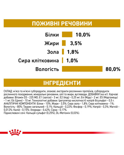Вологий корм для дорослих котів ROYAL CANIN URINARY S/O CAT  85 г
