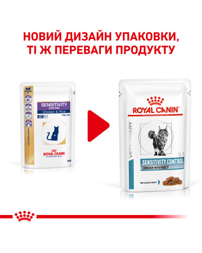 Вологий корм для дорослих котів ROYAL CANIN SENSITIVITY CONTROL CHICKEN CAT Pouches 85 г