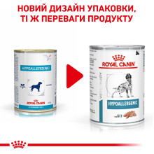 Влажный корм для взрослых собак ROYAL CANIN HYPOALLERGENIC DOG Cans 0.4 кг