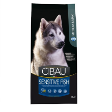 Сухой корм для взрослых собак средних и крупных пород  Farmina CIBAU SENSITIVE ADULT MEDIUM & MAXI с чувствительным пищеварением с рыбой 12 кг 31037