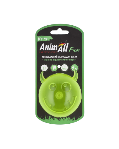 AnimAll Fun мяч чертик с пищалкой 75 мм желтый