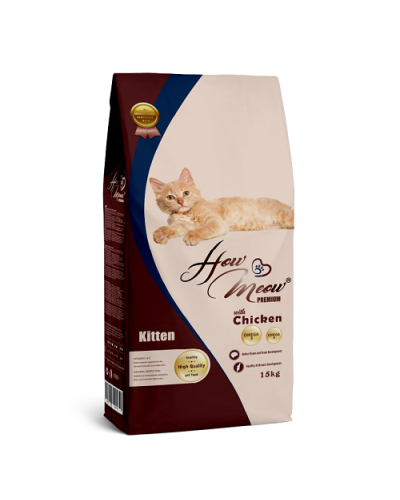 Полнорационный корм для котят How Meow Adult Kitten с курицей 15кг