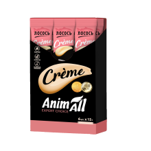 AnimAll Сrème для кошек со вкусом лосося, 6х15 г