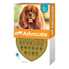 Краплі на холку для собак Elanco Bayer Advocate від 4 до 10 кг, 3 шт