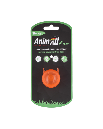 AnimAll Fun мяч чертик с пищалкой 45 мм оранжевый