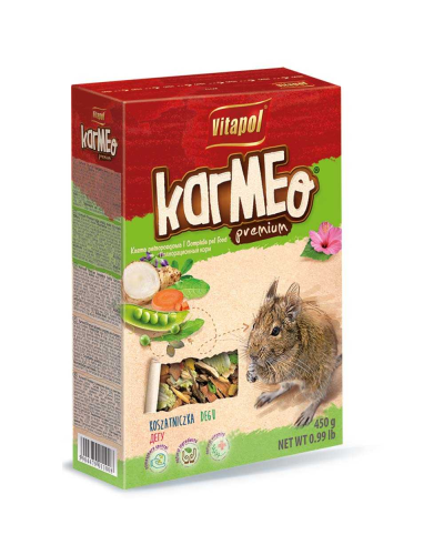ВИТАПУЛ корм KARMEO премиум д/Дегу 450г, 1700К
