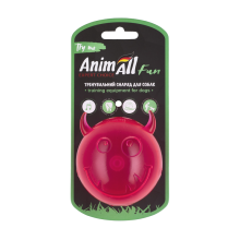 AnimAll Fun мяч чертик с пищалкой 75 мм розовый