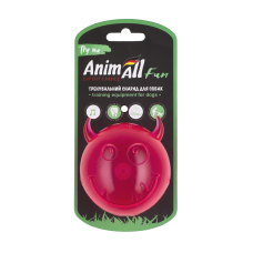 AnimAll Fun м'яч чортик з пищалкою 75 мм рожевий