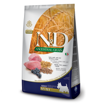 Сухий корм для собак малих порід Farmina N&D Low Grain LAMB & BLUEBERRY ADULT MINI 2,5 kg 22103