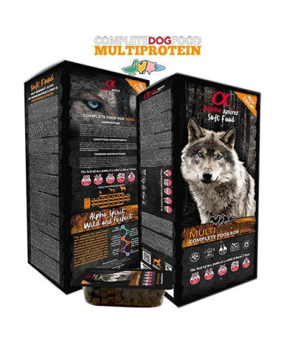 Корм для собак Alpha Spirit Multiprotein Box полувлажный беззерновой (200г х45) 9 кг (as3001209)