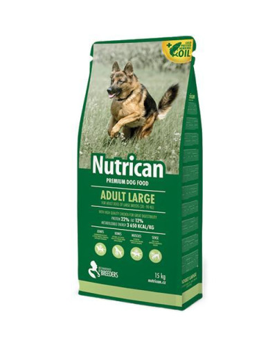 Сухой корм для взрослых собак крупных пород премиум класса Nutrican Adult Large 15+2 кг (nc507023)