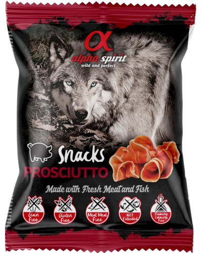 Лакомства для собак Alpha Spirit Snacks полувлажные беззерновые кубики с прошутто 50 г (as4001350)