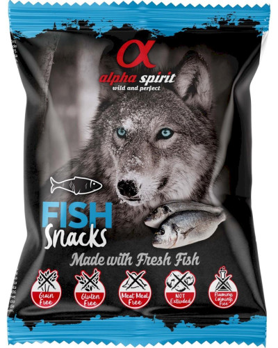 Ласощі для собак Alpha Spirit Snacks напіввологі беззернові кубики з рибою 50 г (as4007350)