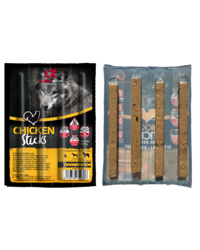 Лакомства для собак Alpha Spirit Sticks полувлажные беззерновые палочки с курицей 4 шт х10 г (as5104405)