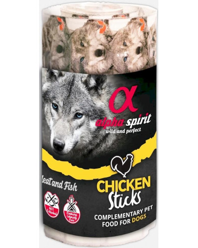 Лакомства для собак Alpha Spirit Sticks полувлажные беззерновые палочки с курицей 16 шт х10 г (as5104415)