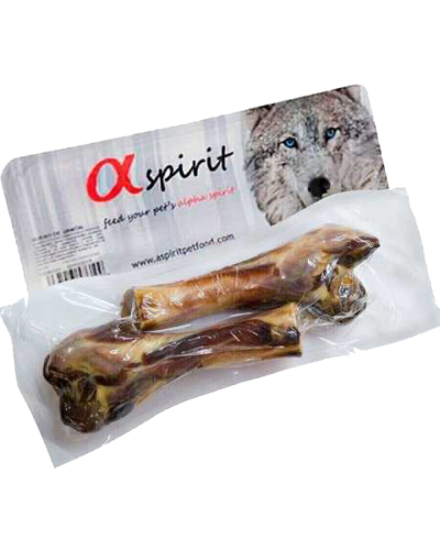 Лакомства для собак Alpha Spirit кость TWO HALF (2 половинки) Vacuum 15 см (as90066)