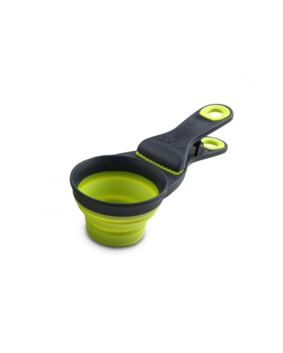 Мірна склянка для корму Dexas Collapsible KlipScoop складна на кліпсі 480 мл салатовий (dx30736)