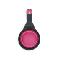 Мірна склянка для корму Dexas Collapsible KlipScoop складана на кліпсі 480 мл Рожевий (dx30734)