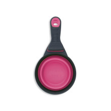 Мерный стакан для корма Dexas Collapsible KlipScoop складной на клипсе 480 мл Розовый (dx30734)