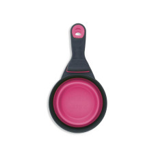 Мірна склянка для корму Dexas Collapsible KlipScoop складана на кліпсі 240 мл Рожевий (dx30730)